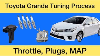 Toyota Corolla 1.8 engine tuning process and Throttle learning #mechanic #civiclovers #engine