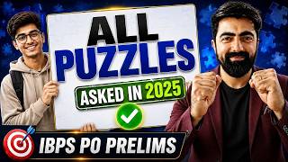 🚀IBPS PO PRE 2026 : All Puzzles Asked In 2025⚡| By Dhruva Sir | Bonanza Week