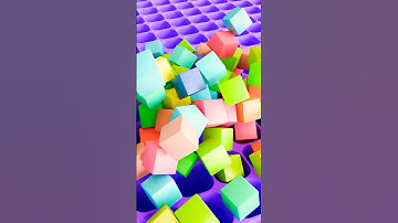 Cubes Drop 3D Animation  Blender Short 4 #animation #satisfying #oddly #3dloop #3danimation
