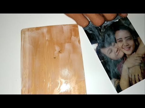 TRANSFER FOTO ke kayu - cara transfer foto ke kayu menggunakan lem kayu .... 