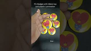 BTS V Round Metal Pin Badge (Product)