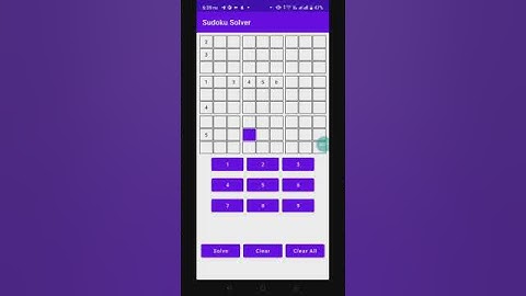Android Studio -Sudoku Solver App - Mohamed Naser