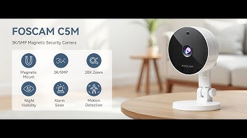 FOSCAM C5M 3K 5MP Security Camera Indoor/Outdoor, 2.4g & 5g WiFi Magnetic Mini Camera