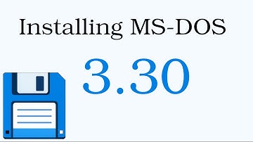 386 MS-DOS 3.30 Installation