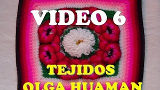 VIDEO 6 Cuadrado o muestra PENSAMIENTO a crochet para colchas y cojines paso a paso