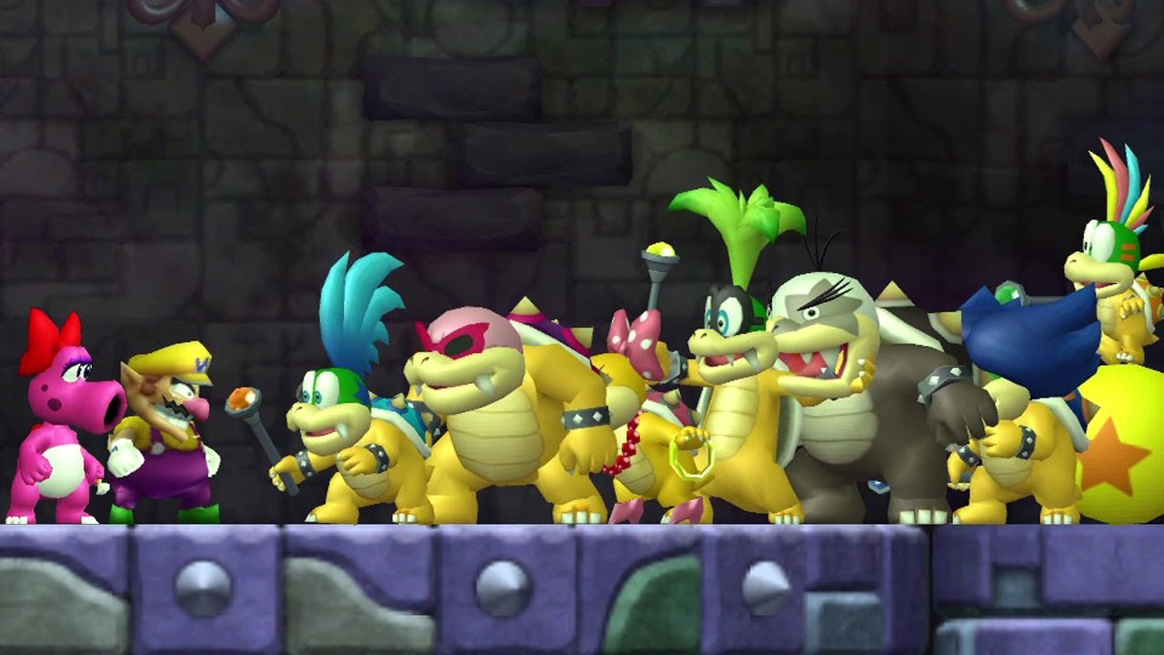 Can Wario & Birdo Beat All Koopalings At Once in New Super Mario Bros. Wii?