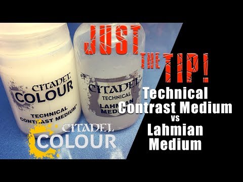 Citadel Colour Contrast Technical versus Lahmian Medium Just the Tip! 