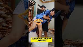 momen lucu ketika mertua ketawa saat menantunya digangguin suaminya ‼️‼️ #ngakak #lucu #menantu