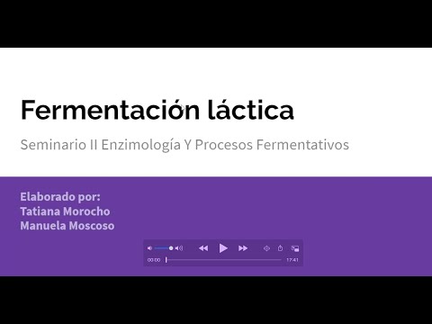 Video: ¿Subproductos de la fermentación del ácido láctico?