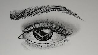 تعلم رسم العين بالرصاص للمبتدئين بخطوات بسيطة