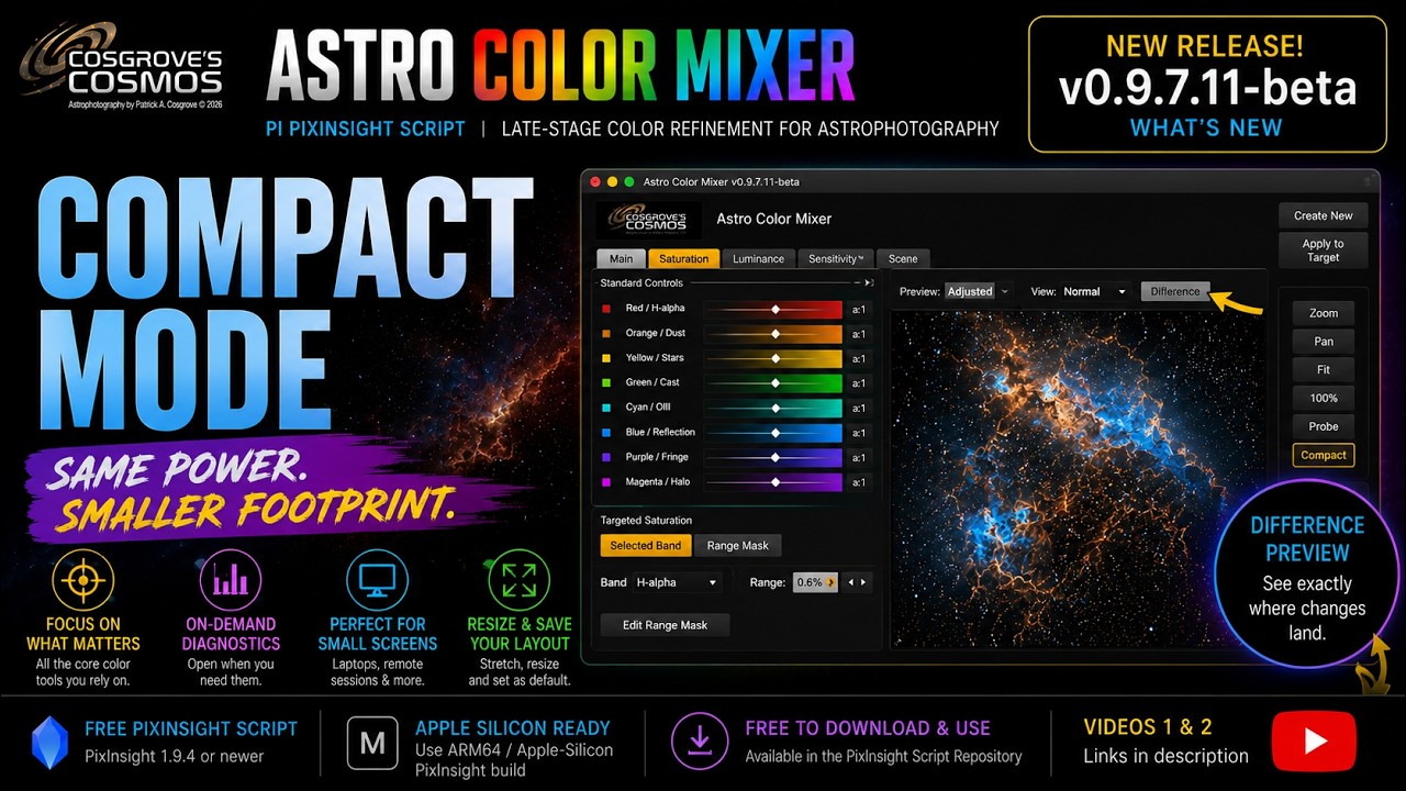 Astro Color Mixer Video 3 — See What Changed, Fix Weak Galaxy Color ...
