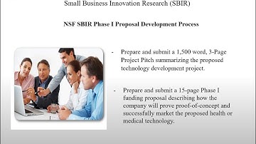 How To Successfully Prepare NSF SBIR Phase I Proposals