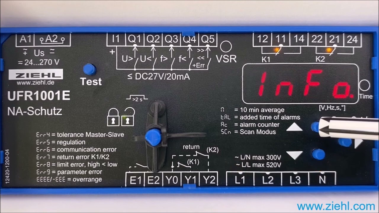 ZIEHL UFR1001E - switch off the code lock