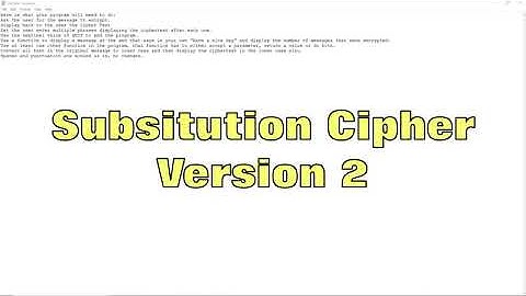 Flowgorithm Substitution Cipher Version 2