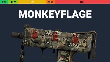 MAC-10 Monkeyflage - Skin Float And Wear Preview