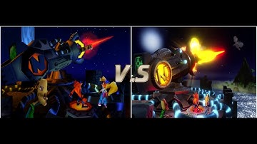 Crash Bandicoot 2 Cortex Strikes back 100% ending comparison