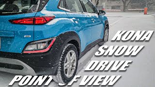 2022 HYUNDAI KONA AWD | Snow Drive POV | Tires Testing