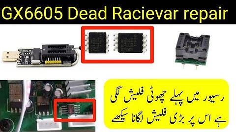 How to use programmer ch341 gx6605 to recover dead raciver and solve flash ic proublem
