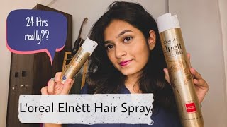 Loreal Elnett Hair Spray Review | 24 hour wear test