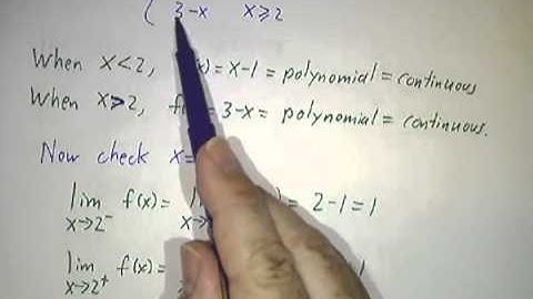 Continuity of piecewise-defined functions