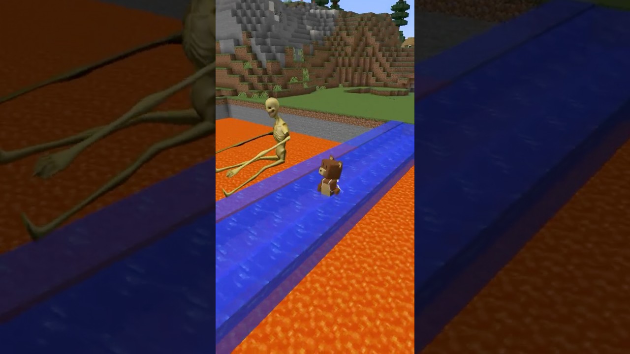 Minecraft'ta Süper Ayı ve Verity En İyi Köprü Yarışı !! #shorts