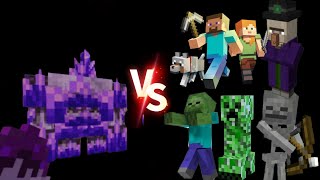 MINECRAFT ANCIENT GOLEM VS 100X MOBS BATTLE.   ( Pocket EDITION GAMEPLAY BATTLE ) #viralvideo