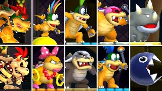 New Super Mario Bros. 2 (3DS) - All Koopaling & Bowser Boss Fights