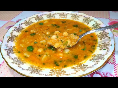 Очень Вкусный и Сытный Суп без Мяса! Ароматный Суп с Чечевицей и Нутом!