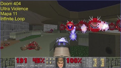 Jugando a Doom 404 Mapa 11 Infinite Loop
