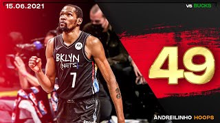 Kevin Durant 49 POINTS vs Bucks! ● R2 G5 ● 15.06.2021 ● ALL HIS BUCKETS! ● 1080 - 60 FPS