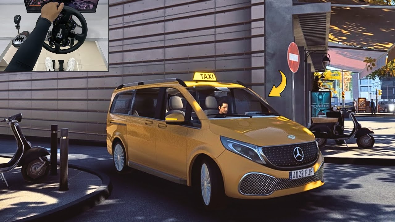 Mini Bus Taxi Driving - Taxi Life A City Driving Simulator | Steering Wheel Gameplay