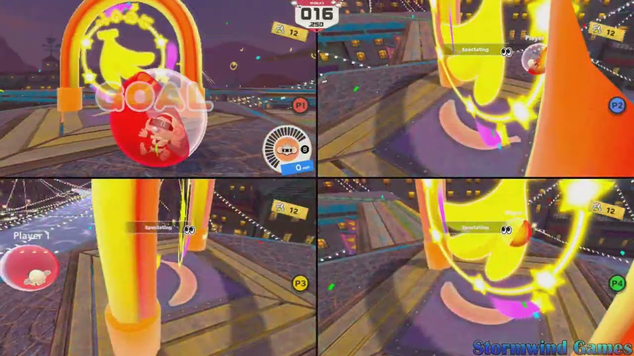 Super Monkey Ball: Banana Rumble - 4 Player Playthrough - Part 3 Floating City