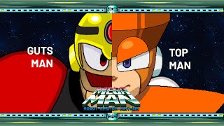 Guts Man vs Top Man Mega Man Robot Master Mayhem