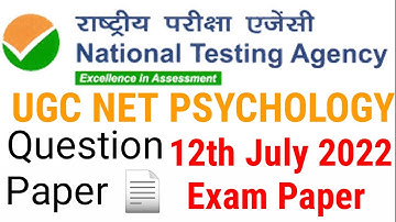 UGC NET PSYCHOLOGY QUESTION PAPER 2022|NET Psychology solved questionpaper|Psychology paper analysis