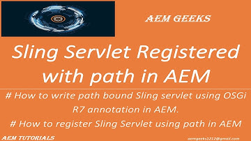 AEM Tutorial #38 | Servlet #3 | Sling Servlet registered with path in aem