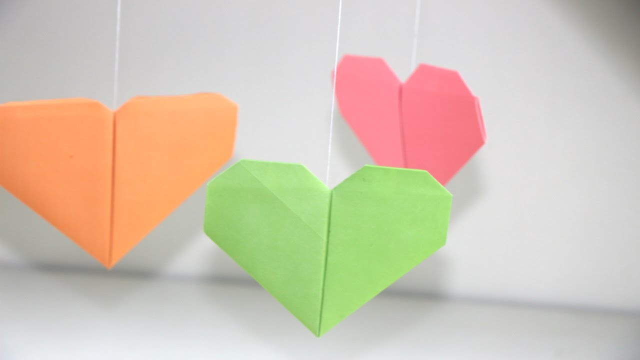 Origami Heart (Folding Instructions) How to make an Easy Origami Heart