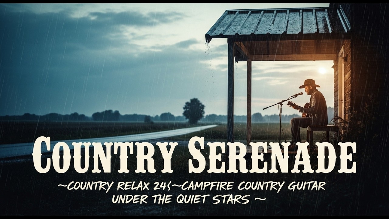 【Country Relax 24】Campfire Country Guitar Under the Quiet Stars 🔥🌙🎶