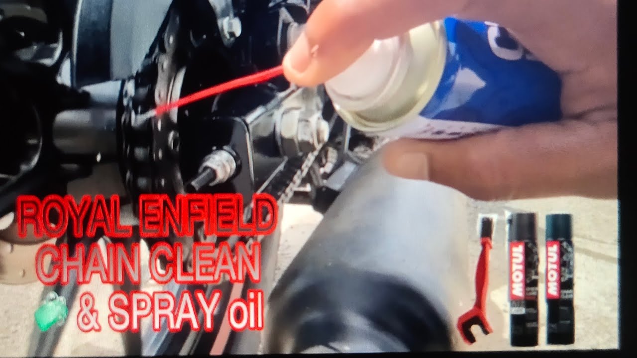 ROYAL ENFIELD CHAIN SPRAY 🪥 royalenfield classic350 bullet YouTube