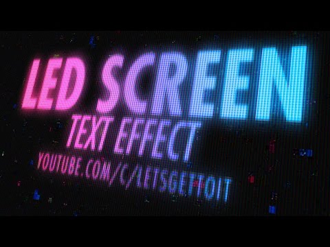 Screen LED Text Effect - Photoshop Tutorial