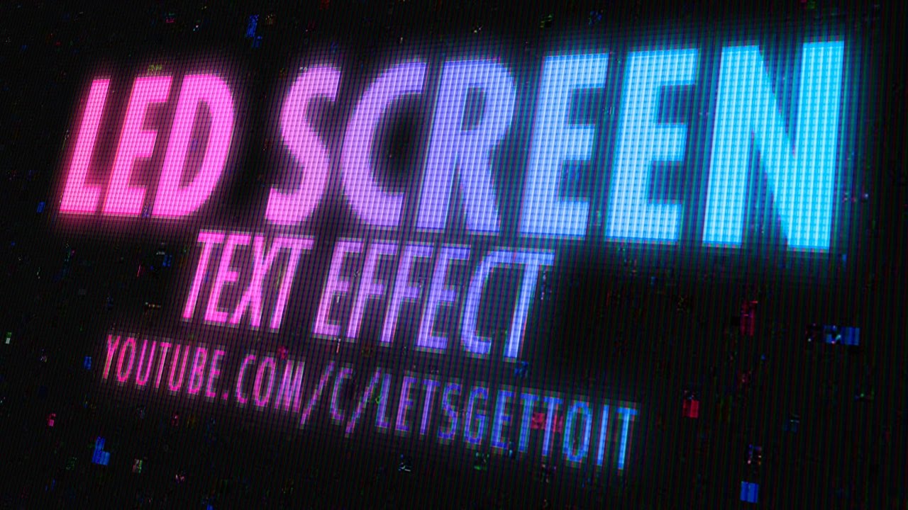 Screen Led Text Effect - Photoshop Tutorial | 포토샵 led 효과 오늘 업데이트