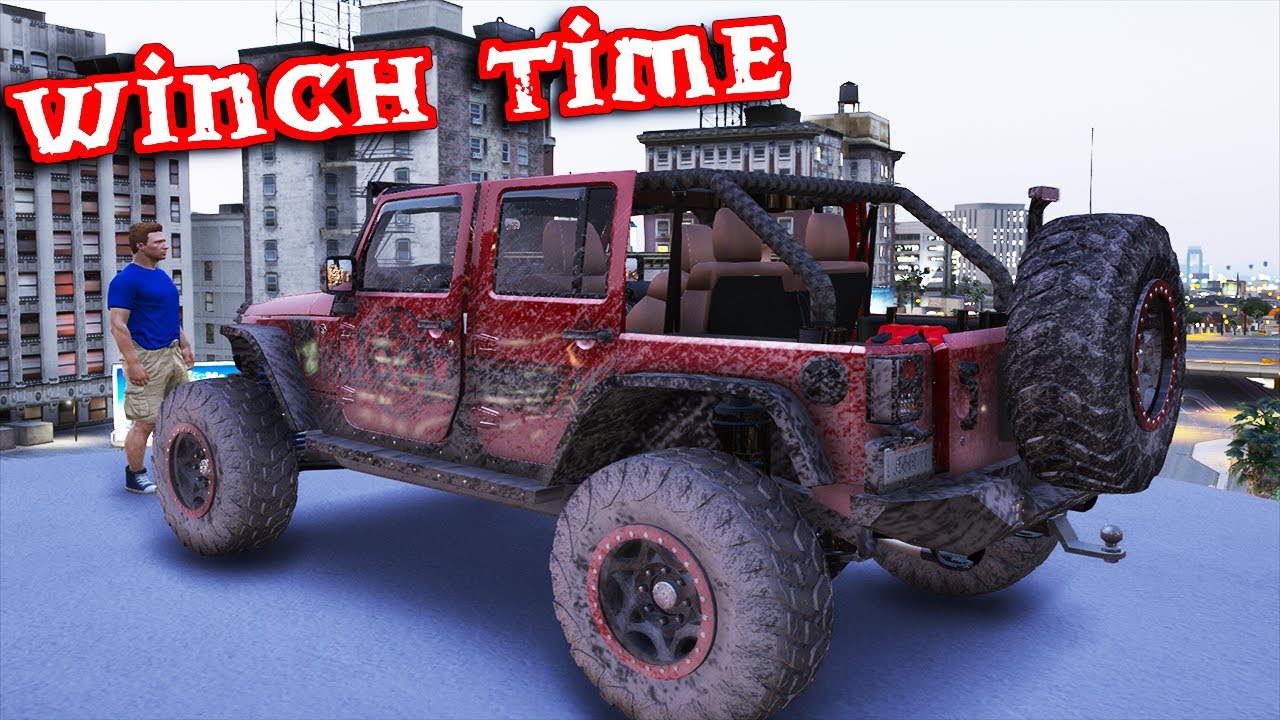 GTA RP USING WINCH TO CLIMB SIDE OF SKYSCRAPER IN A JEEP!! YouTube