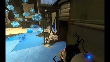 Portal 2 spamming bouncing cubes