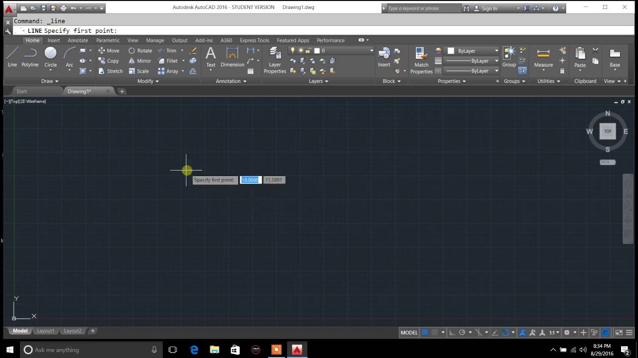 How To Draw A Straight Line In Autocad - 2 Simple Methods