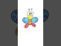 How to draw a butterfly, easy drawing for kids #art #creative #stepbystep #drawingideas #cuteanimals