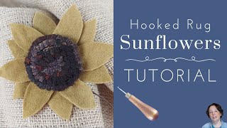 How to Make Primitive Hooked Rug Sunflowers