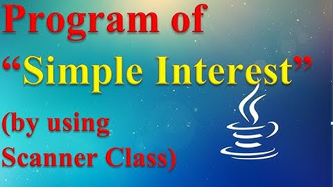 Program of simple Interest in java programming language