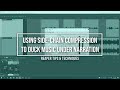 Side-chain compression for ducking background music under a vocal track