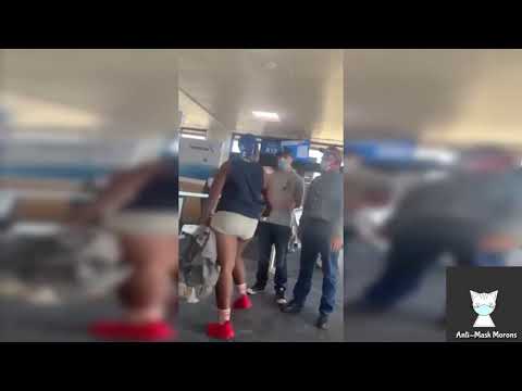 Anti-Mask Woman goes PSYCHO, gets Violent at Airport when Denied Boarding (Phoenix, Arizona, USA)