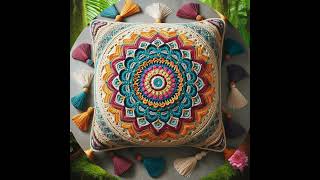 Mandala Designs For Crochet Pillow Cover (Sharing Ideas) // #Crochetando #Crochet