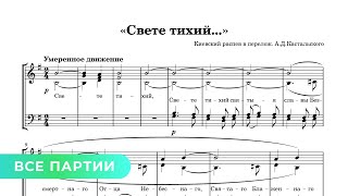 Свете Тихий - А.д. Кастальский, Киевский Распев (Все Партии)